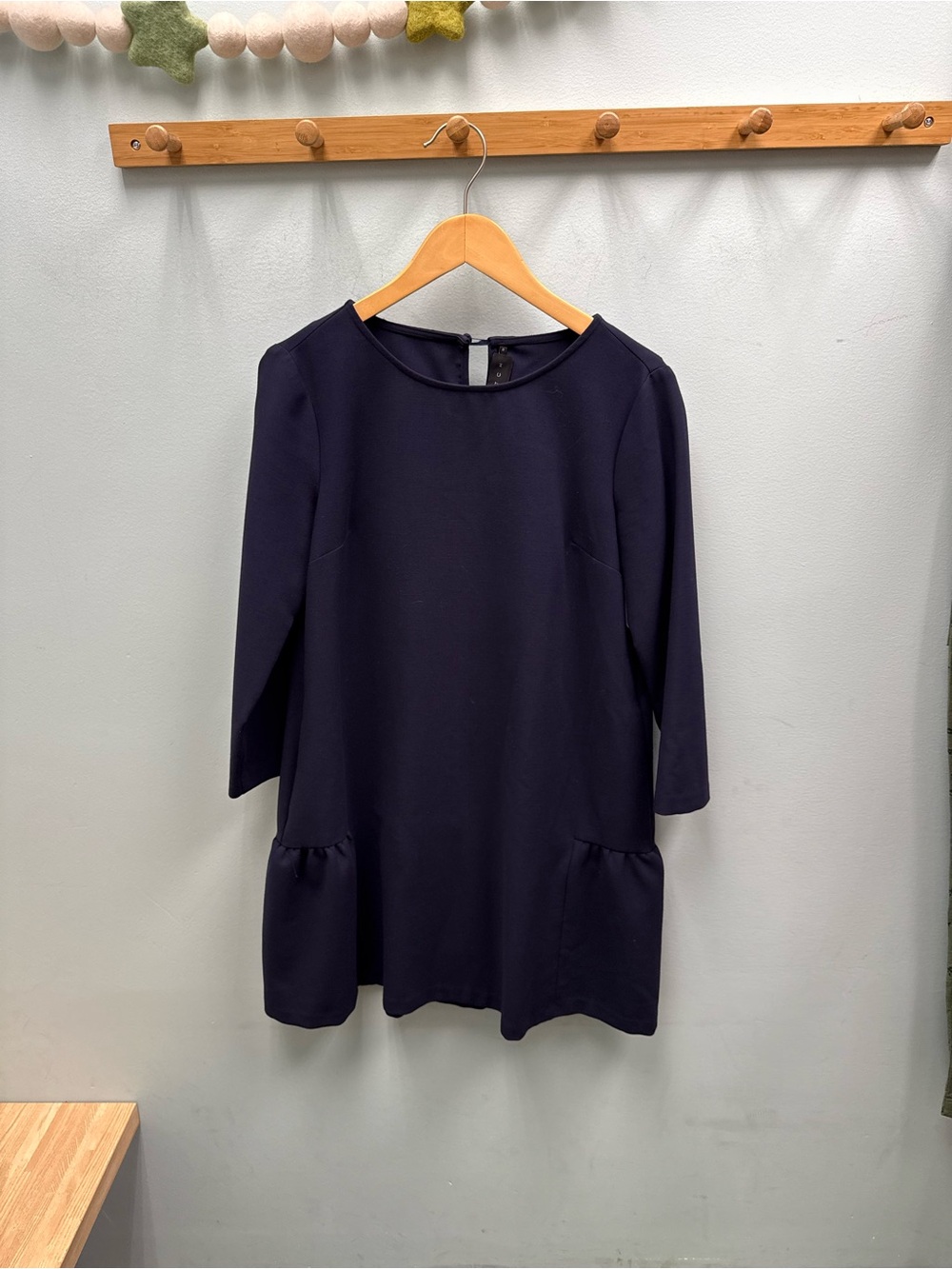 Navy Shift Maternity Dress